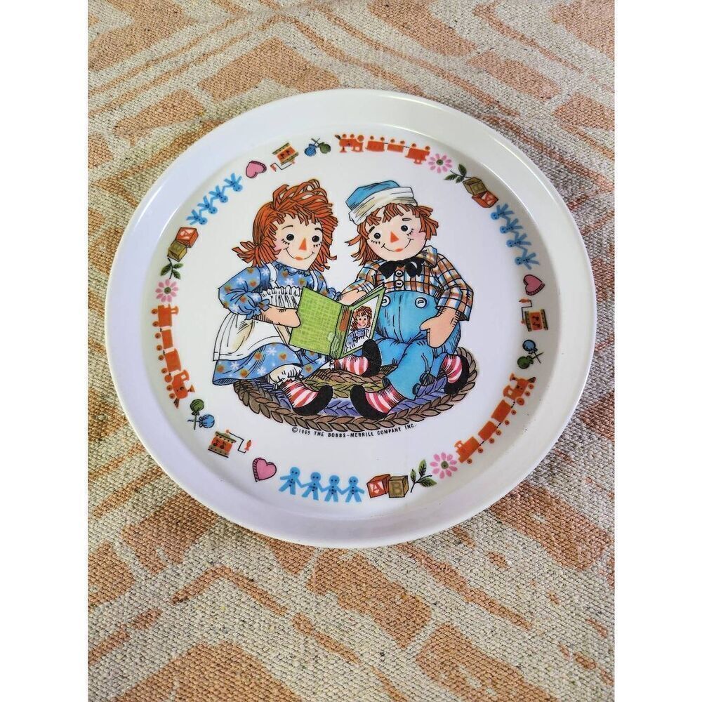 Oneida Deluxe Melamine Raggedy Ann and Andy Plate #A82